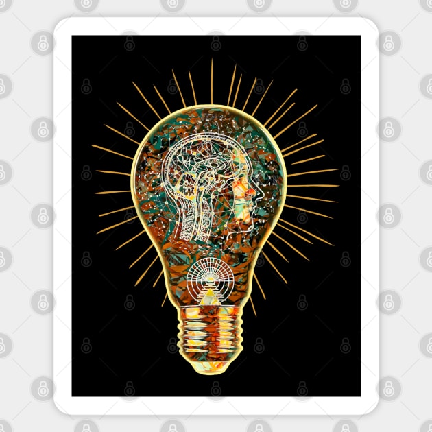 The Bulb in Brain Sticker by UMF - Fwo Faces Frog